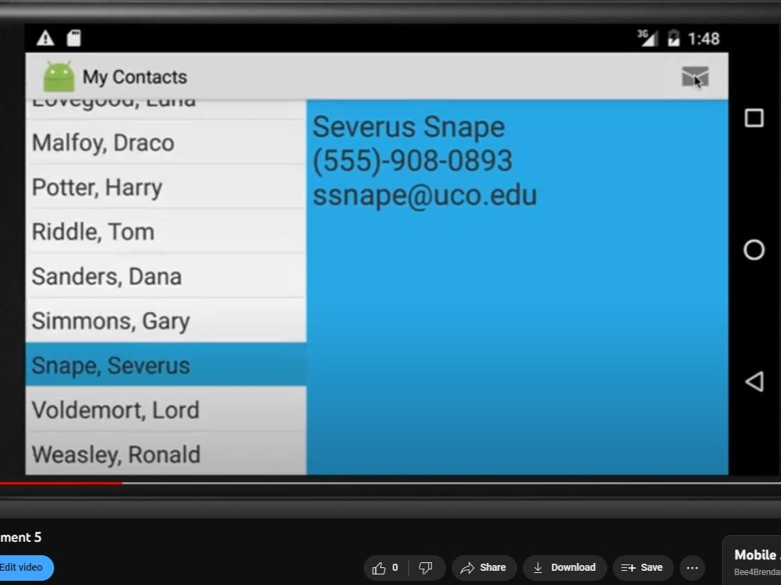 Contacts from Contacts App